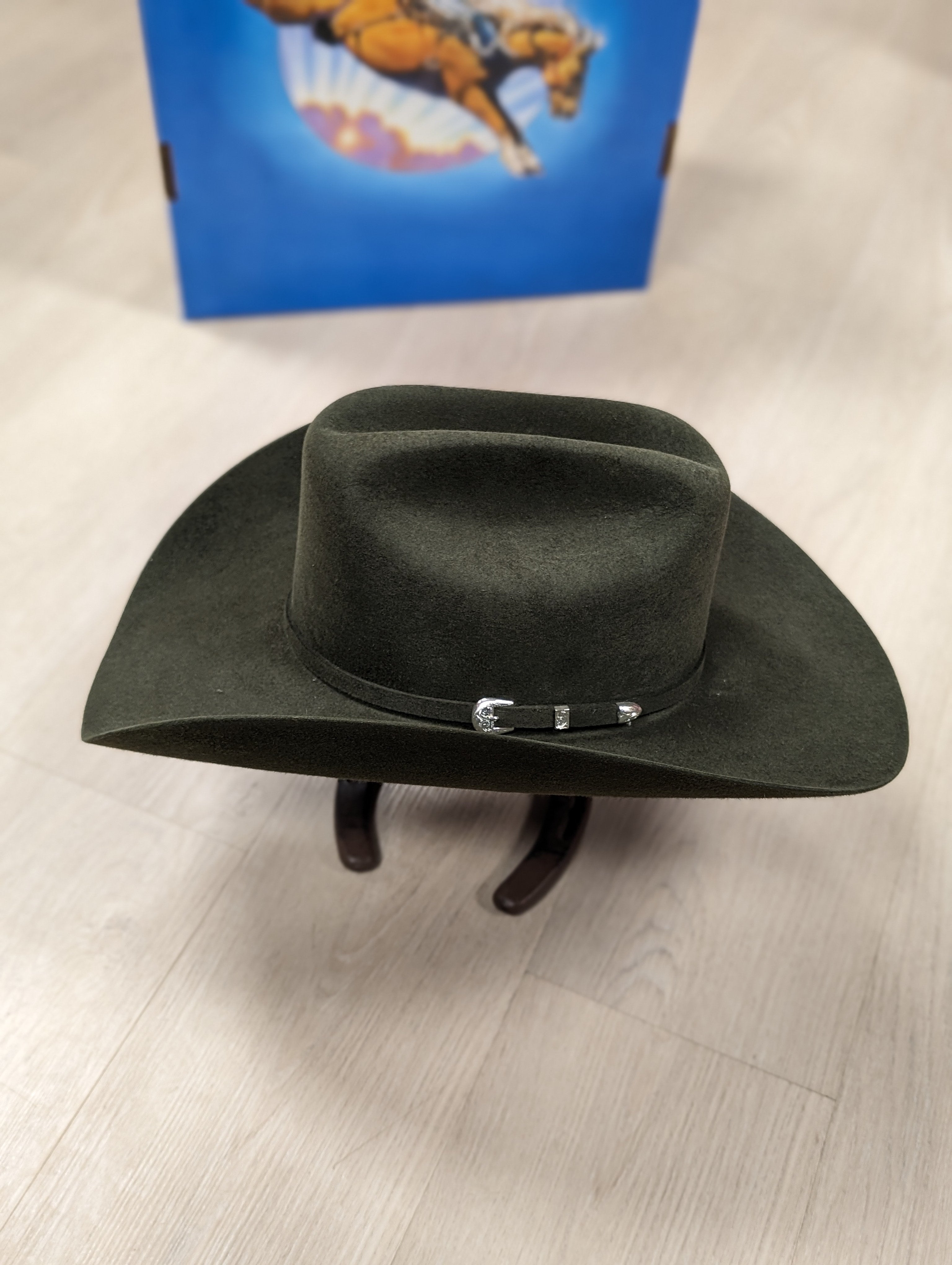 Resistol Midnight Sage 6X Cattleman Crown Felt Cowboy Hat | Las