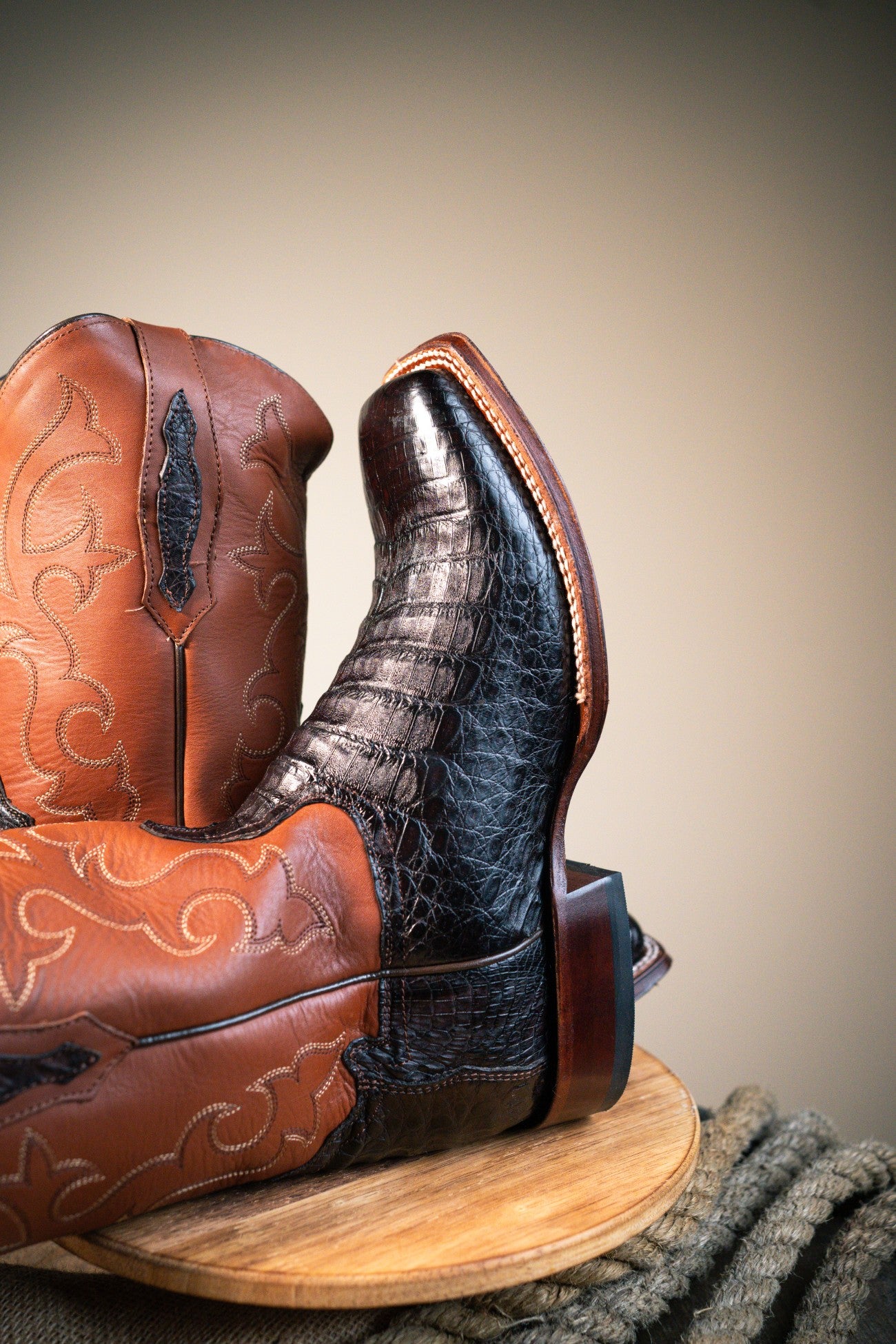 Tony Lama Mens Canyon Brown Caiman Boot Las Palmas Western Wear