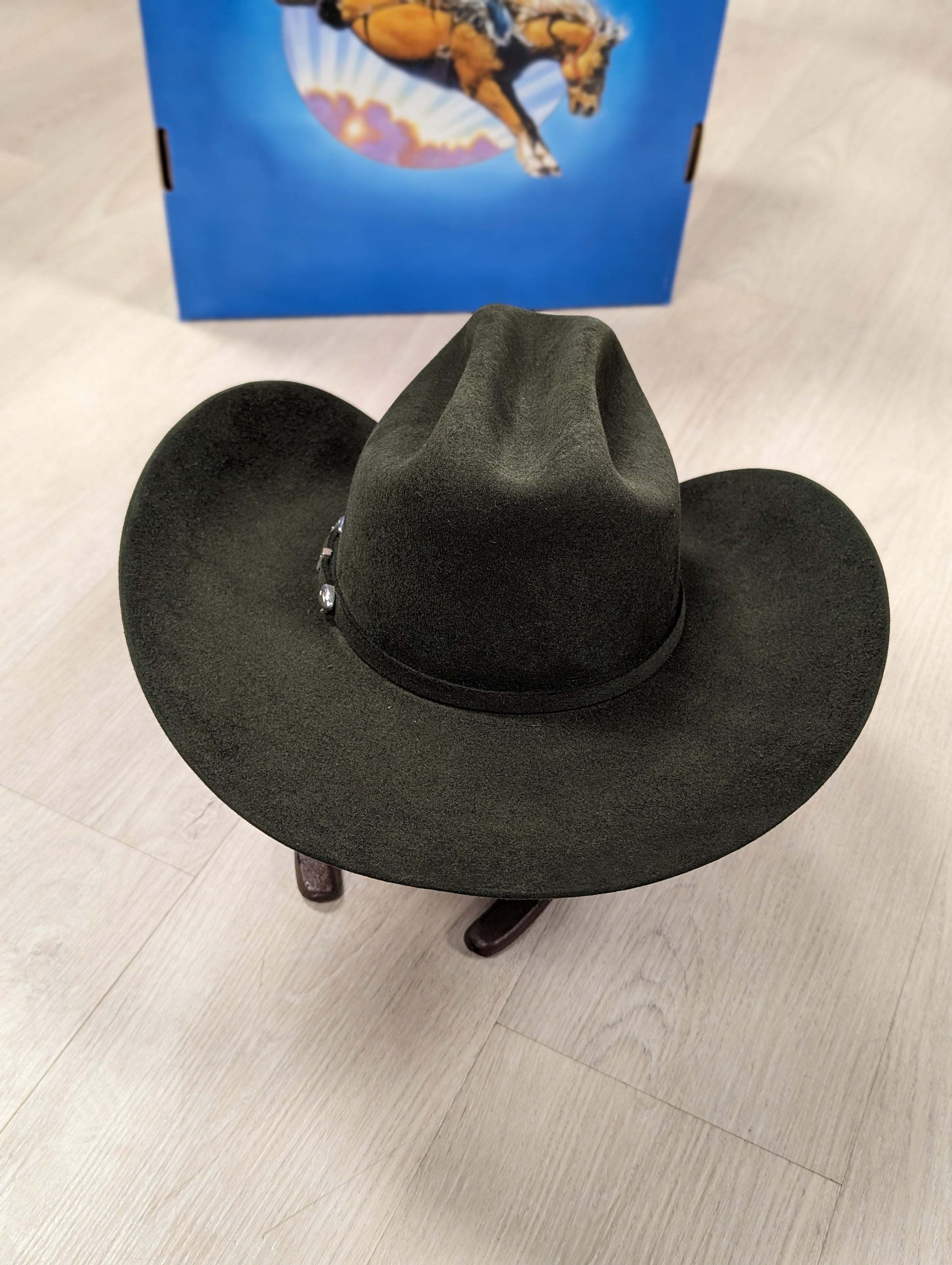 Resistol Midnight Sage 6X Cattleman Crown Felt Cowboy Hat | Las